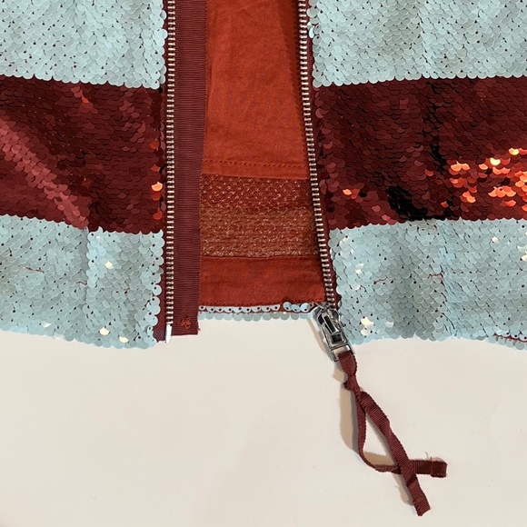 NWT Anthropologie Maeve Short-sleeve Sequin Striped Mini Dress Size S - Picture 8 of 12